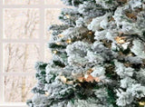 7 ft Pre-Lit Snow-Flocked Artificial Christmas Tree with 400 Warm and Cool White LED Lights, Remote 77874353