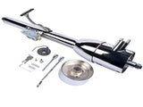 Chrome 28" Tilt Street Rod Floor Shift Steering Column with Key, 9-Hole Adapter 87882490