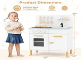 White Kids Interactive Wooden Kitchen Playset with Realistic Lights & Sounds 02819061
