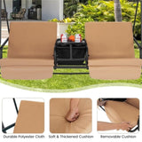 2 Seater Porch Swing Chair with Handy Storage and 360&deg Rotatable Tray 41361645