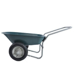 ZUN wheel barrow Two wheeled trolley for green garden 15 inch pneumatic wheel WB1001GN W22770787