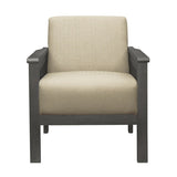 Light Brown Accent Chair 1pc Solid Wood Frame Cushion Back Classic Living Room Furniture Antique B011P175436