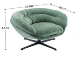 Modern Chenille Chair, 360&deg Swivel Club Chair/Accent Chair with Removable Cushion, Round N817P207777L