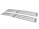 7.5ft 2pcs Heavy Duty Three-section Aluminum Arched ATV UTV Ramps Silver 15080848