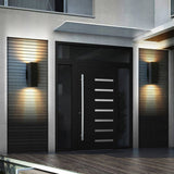 2-Pack Outdoor Wall Sconce, Modern Up and Down Weatherproof Wall Light, Black Aluminum Exterior Wall W1340P243536