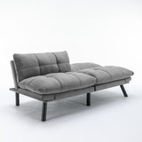 Light Grey Convertible Folding Modern sofa Bed W570124912