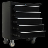 5-drawer metal rolling tool cabinet, storage toolbox with brake wheels, toolbox with lock, suitable W3267P307524