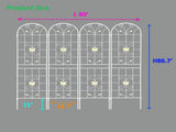 4 Pack Metal Garden Trellis 86.7" x 19.7" Rustproof Trellis for Climbing Plants Outdoor Flower W1586P151252