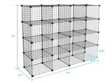 16-Cube Organizer Cube Storage Storage Shelves Wire Cube Storage Origami Shelves Metal Grid 22202561