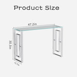 Console Table Stainless Steel Glass,Meal side table silvery Clear bs-02 s 21447828