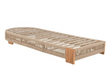Outdoor Acacia Wood Patio Adjustable Lounge Chair - Uncushioned for Backyard Pool Garden - Beige N770P298695B