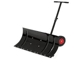 30" Wide Metal Snow Pusher with 15" Height & 2 Wheels,Adjustable Angle & Height Handle for 68039684