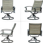 ZUN Patio Dining Swivel Chairs Set of 2,Metal Steel Chair with Textilene Mesh Fabric,Outdoor Chair for W1859113142