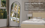 Arch Full Length Mirror 71"32" Big Full Body Mirror for Bedroom Oversized Floor Mirror Large W708P297677