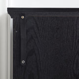 LED Curio Display Cabinet Antique Display Cabinet with Glass Doors Adjustable Shelves for W2275P300145