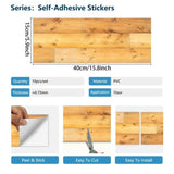 40 Pcs Grain Self-Adhesive Non-Slip Floor Stickers, Durable PVC Peel-And-Stick Waterproof And 06658286