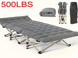 Patio Chaise Lounge Bed, Ergonomic Single Reclining Cot, Portable Heavy Duty Outdoor/Indoor 03293369
