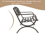 50in Butterfly Back Cross Feet Bronze Iron Bench 83878170