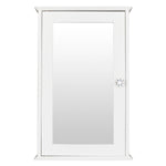 ZUN Single Door Mirror Indoor Bathroom Wall Mounted Cabinet Shelf White 90390074