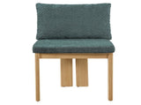 Indoor Boucle Dining Chair Set of 2, Rubber Wood Frame, Plush Green Boucle Seating, 250lbs Weight N779P379862G