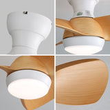 23 Inch Mini Led Ceiling Fan With 3 Color Dimmable 3 ABS Blades Remote Control DC Motor For Bedroom W882P146900