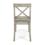 Roshan Farmhouse Acacia Wood Dining Chairs, Light Grey Wash 62888.00LGW
