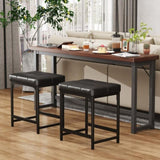 2 Pack Vanity Stool Chair, Makeup Stool, Faux Leather Vanity Stool, Modern Foot Stool for Vanity 87729795