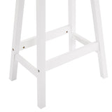 2pcs Pine Wood Saddle Seat Bar Stool White 53405809
