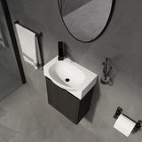 16 "Bathroom Vanity Sink Combo for Space, Modern Bathroom Vanity with Ceramic Sink, W1972P190340