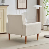 Mirod Classic Biscuit-Style Accent Chair - Comfortable Armrests, Soft Fabric, Elegant Solid Wood N760P202728A