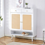 ZUN Modern minimalist storage cabinet, rattan shoe cabinet, bed top cabinet. Beautiful shape, suitable 04312914