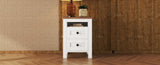 2-Drawer Farmhouse Wooden Nightstand Well-proportioned Design and Sleek Lines, Wood Side Table 48236078