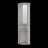 Oregon Corner Bar Cabinet, 3-Tier Shelf with Glass Rack B128P176138