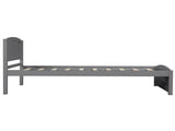 Wood Platform Bed with Headboard,Footboard and Wood Slat Support, Gray WF190781AAE