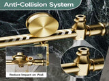 60" W x 60" H Brushed Gold Frameless Single Sliding Shower Door, Bathtub Door, 5/16" Tempered T5595P475184