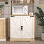 ZUN Pantry Cabinet with 2 Doors, 3-Tier Modern Kitchen Cabinet with Shelves, Freestanding Larder W409P225879