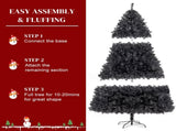FCH 6ft 1050 Branches PVC Christmas Tree Black 35709404