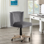 ZUN Grey Swivel Office Chair with Casters B062P209201