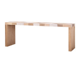 Modern Console, 62" Long Entryway with Chevron Patterned Top, Manufactured Wood Sofa W2729P356958