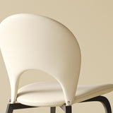 PU-Leather Chairs Metal Legs & Backrest, Modern Desk Chair for Living Room, Dining Room, white W509P268312