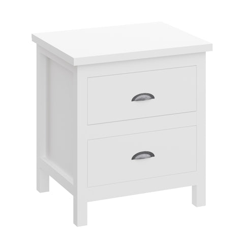 ZUN Versatile Solid Wood White Night Stand, Bedside Table, End Table, Desk with Drawers for Living Room, B03790057