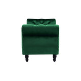 Velvet Multifunctional Storage Rectangular ottoman bench with 1 Pillow, Dark Green, Emerald N769P186110E