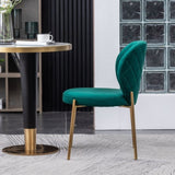 Amoa Contemporary Velvet Upholstery Dining Chair, Green T2574P164530