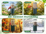 Standing Bird Feeder Squirrel-Proof, 4 Feeding Ports with Perches Heavy-Duty Metal & PC Construction 05174966