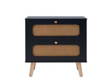 2-drawer Nightstand for Bedroom and Living Room, End Table, Side Table with 2 Hand Made 48345276