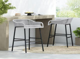 La Push Outdoor Patio Light Gray Rope Bar Stool, Set of 2 N775P176900G