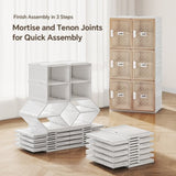 ZUN two row of eight-layer foldable and stackable multi-size shoe racks is easy to assemble, with high 05139549