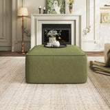 ISABELLA Square Ottoman, Olive Green, Corduroy N757P180768V