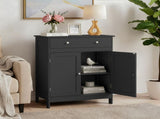 Black particleboard with melamine veneer, 60*30*80cm, double doors, single drawer, bathroom vanity 30274600