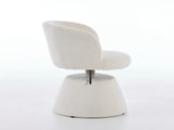 Adjustable Height 360&deg Swivel Bar Stool, Modern Chenille Upholstered Round Dining Chair, W1143P460575